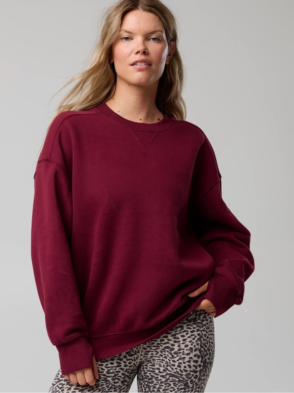 85. | OFFLINE By Aerie | Cloud Fleece Oversized Crewneck Sweatshirt | S